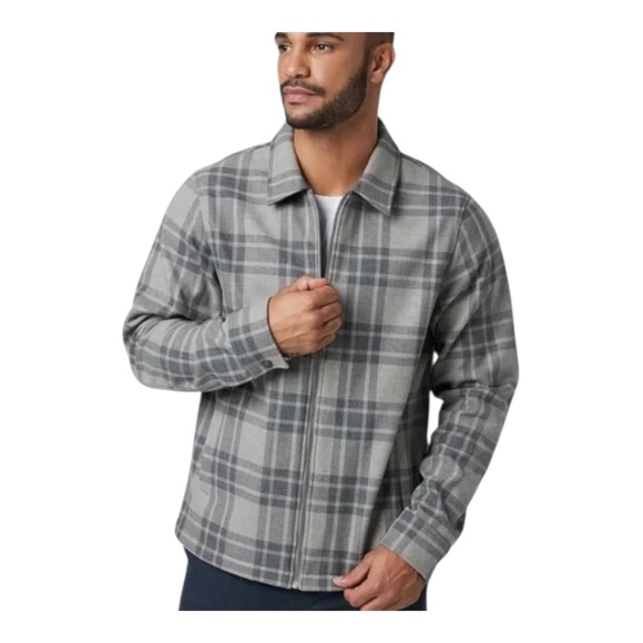 Vuori Range Plaid Jacket in Shiitake Gray Size XXL - Picture 1 of 12